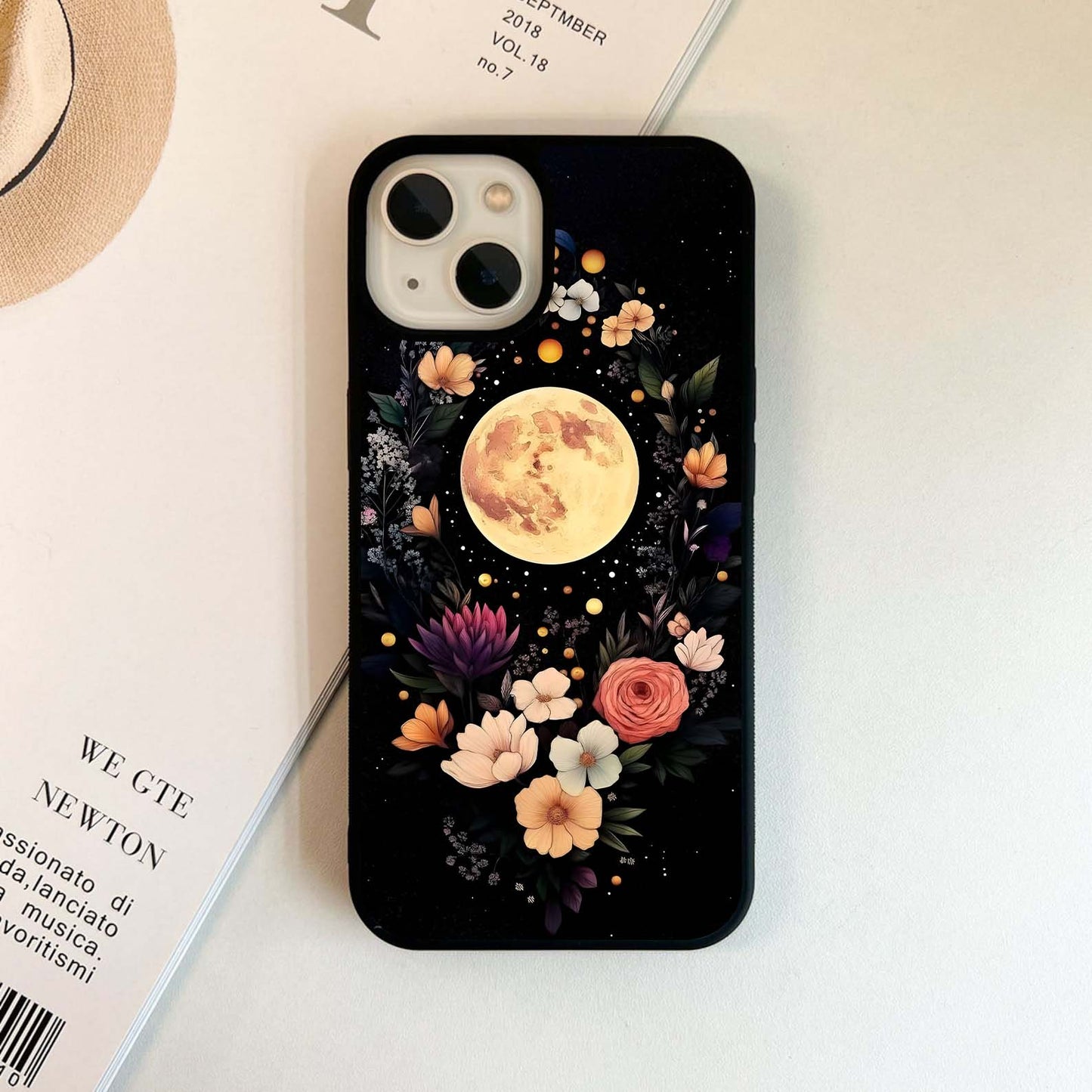 Waving Flower Moon Glass Case