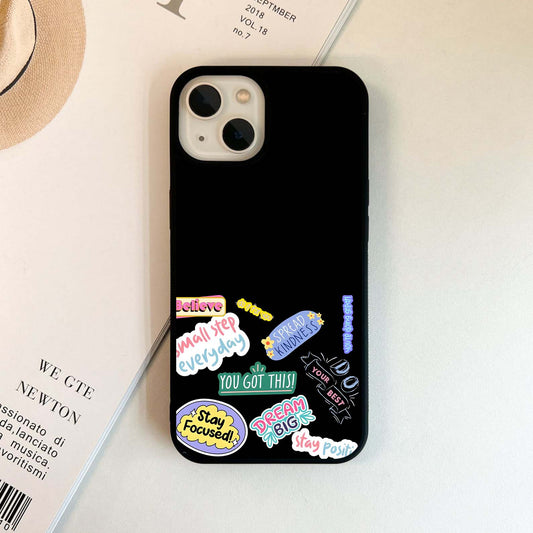 Motivational Stickers Glass Case