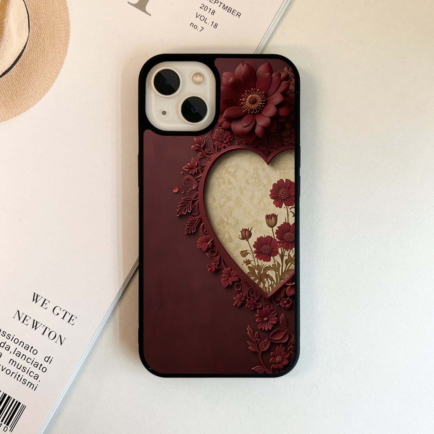 Wine Heart Vintage Art Glass Case