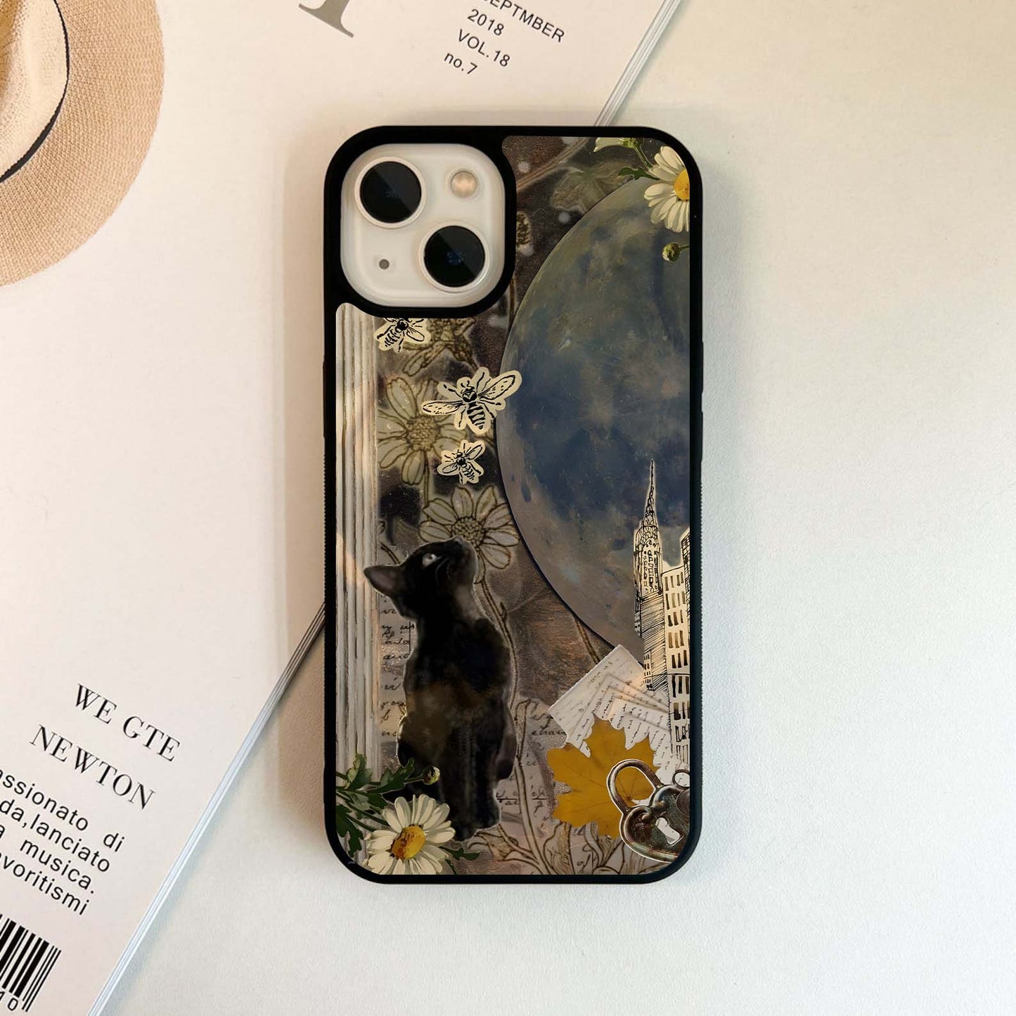 Vibe Bloom Cat Glass Case