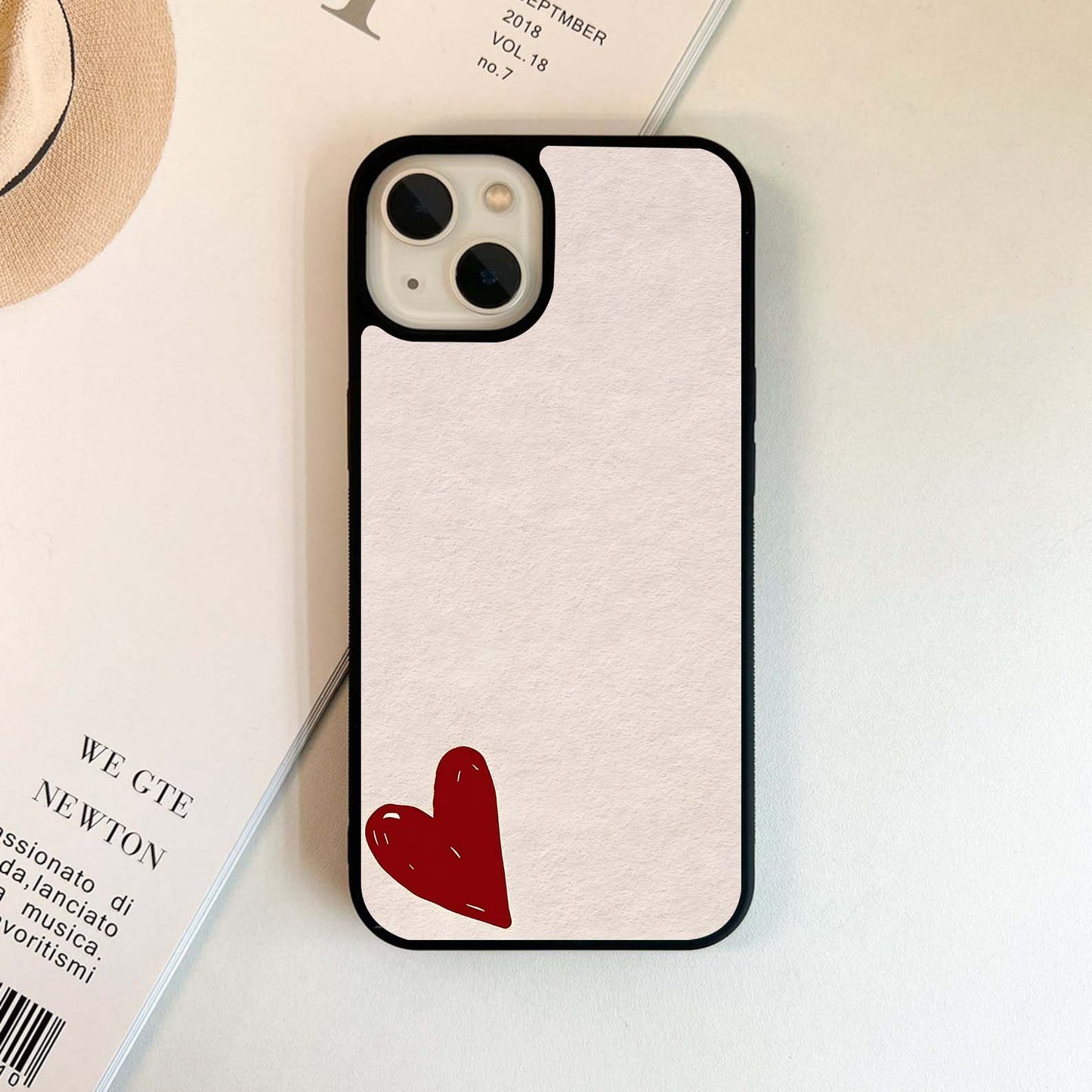 Soft Wave Heart Glass Case