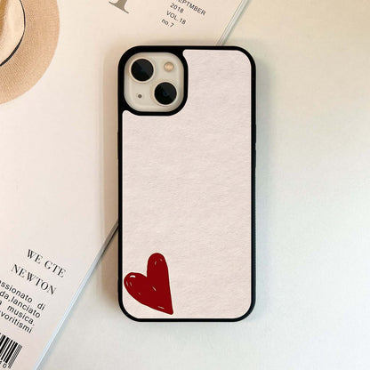 Soft Wave Heart Glass Case