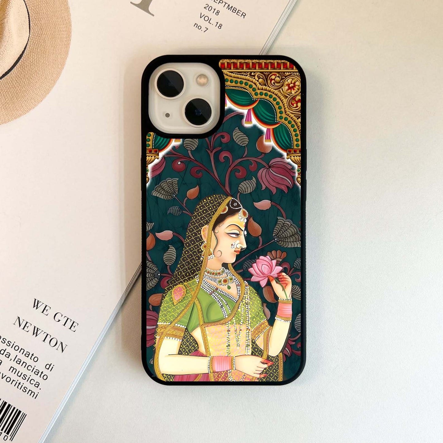 Rajasthani Woman in Arch Glass Case