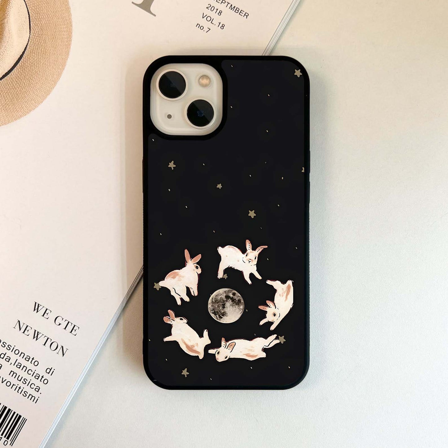 Lunar Bunny Dance Glass Case