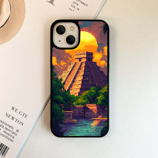 Pixel Sun Temple Glass Case