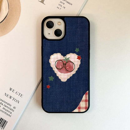 Tomato Heart Patch Glass Case