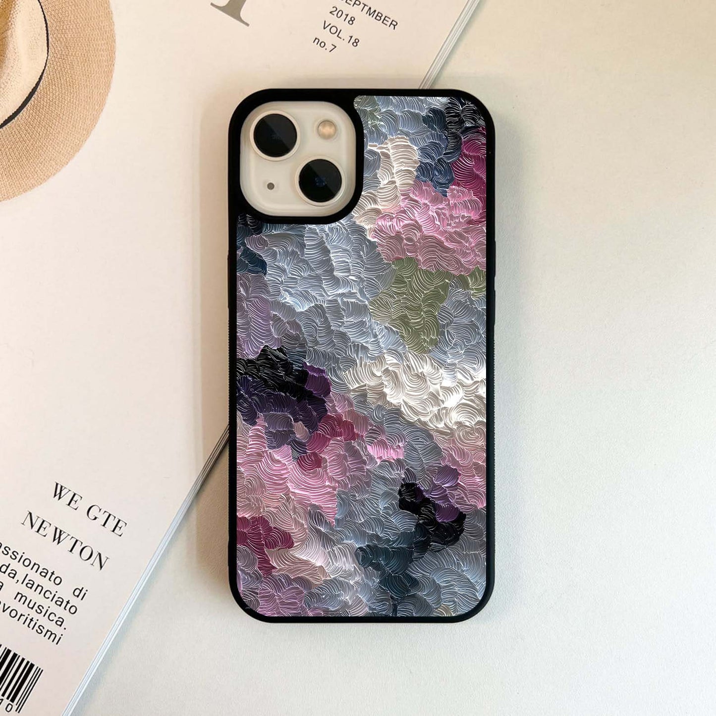 Whipped Paint Swirl Glass Case