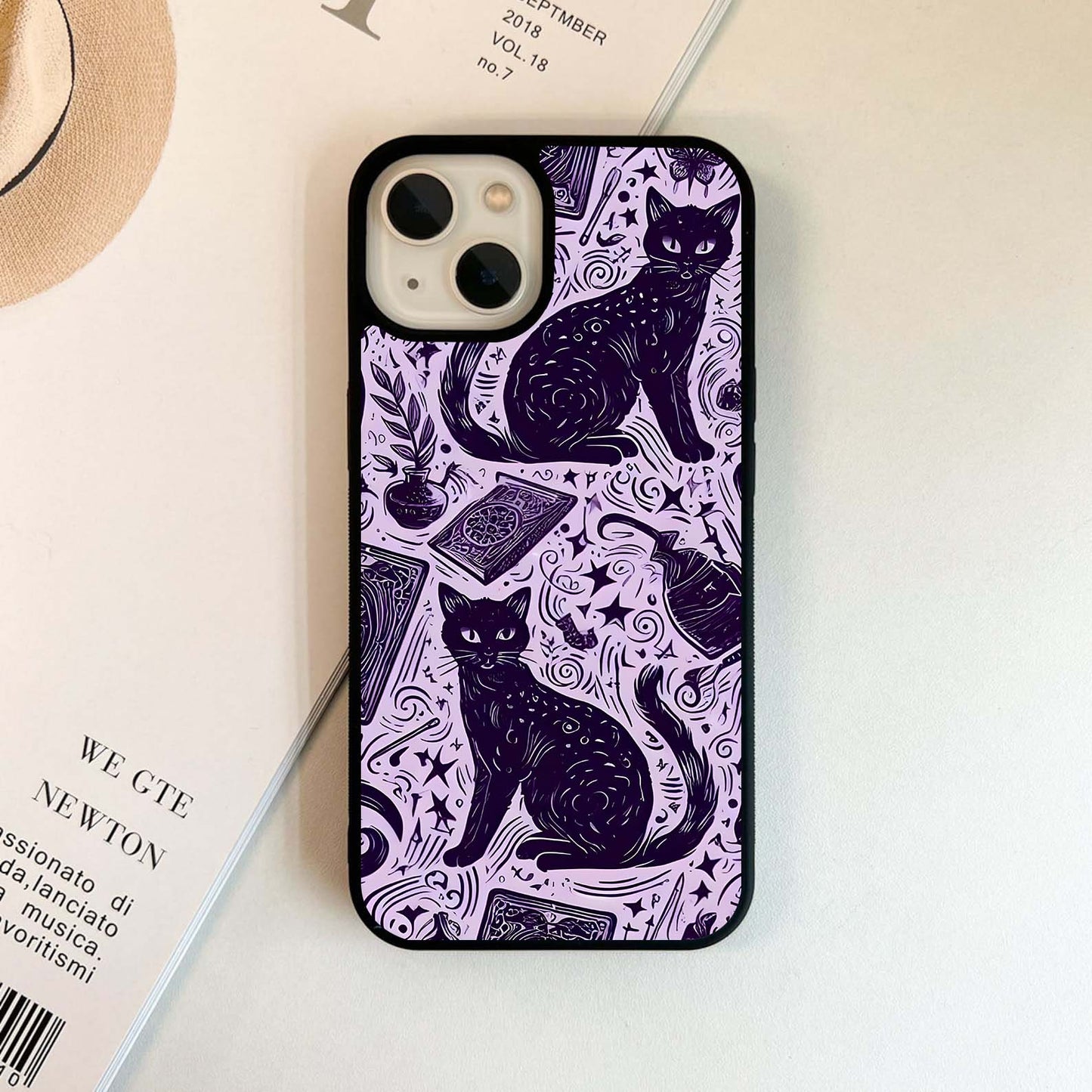 Witchy Cats and Magic Elements Glass Case