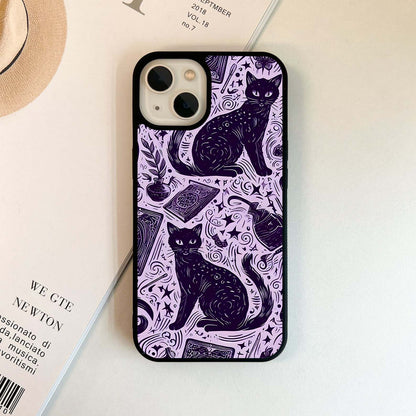 Witchy Cats and Magic Elements Glass Case