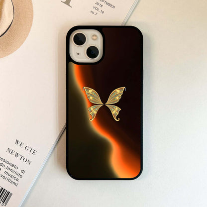 Waving Gradient Butterfly Glass Case