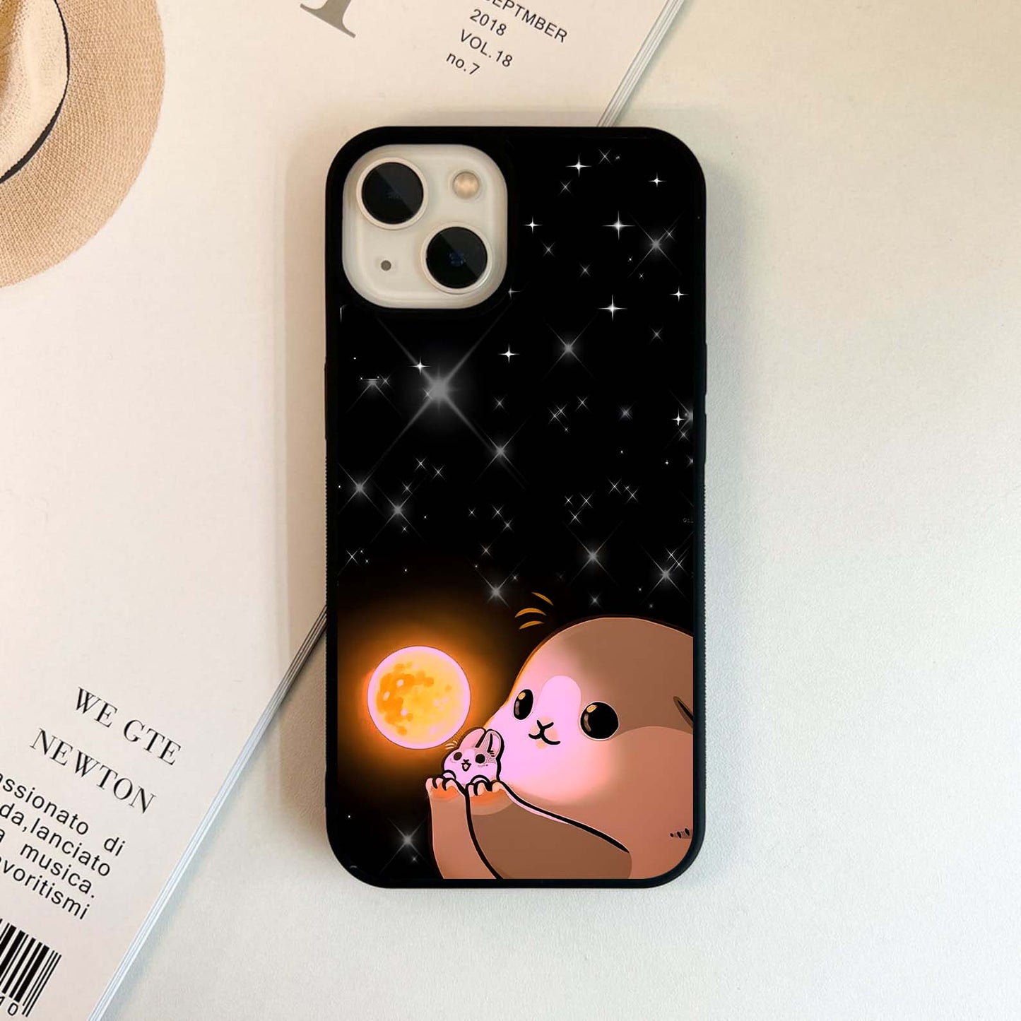Glow Moon Rabbit Glass Case