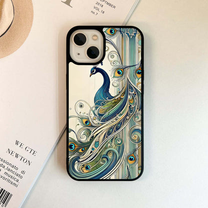 Peacock Royal Whirl Glass Case