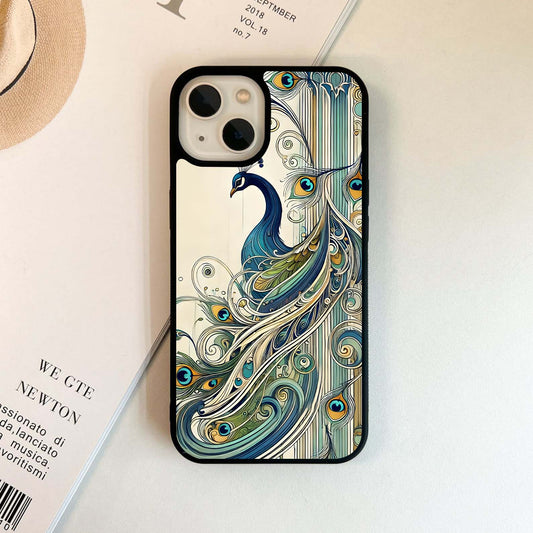 Peacock Royal Whirl Glass Case