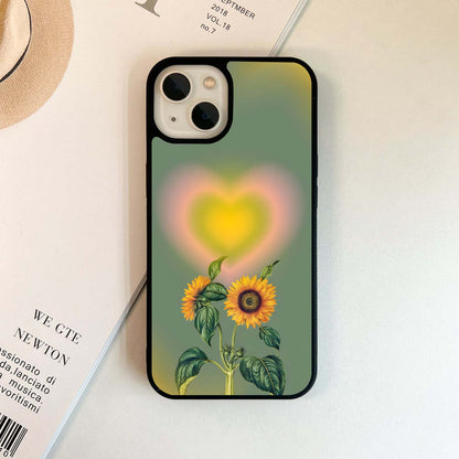 Attractive Sunflower Glass Case