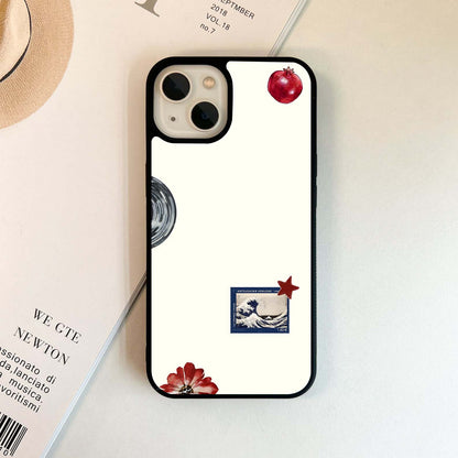 Classic Red Gingham Checks Glass Case