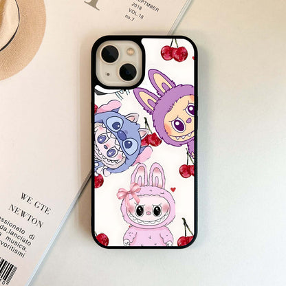 Labubu With Cherry Glass Case