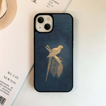 Golden Parrot Elegance Glass Case