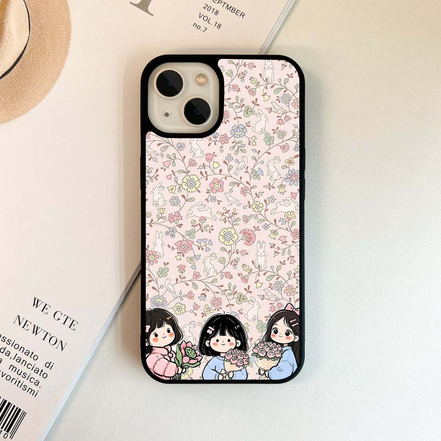 Floral Friends Girls Glass Case