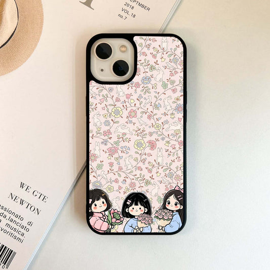 Floral Friends Girls Glass Case