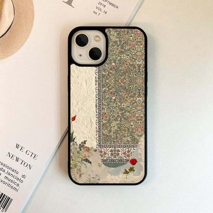 Emberoidery Carpet Pattern Glass Case