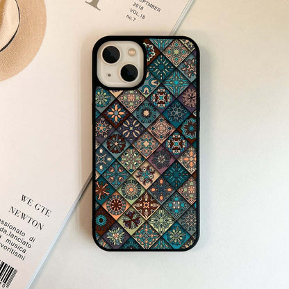 Green Decorative Tiles Glass Case