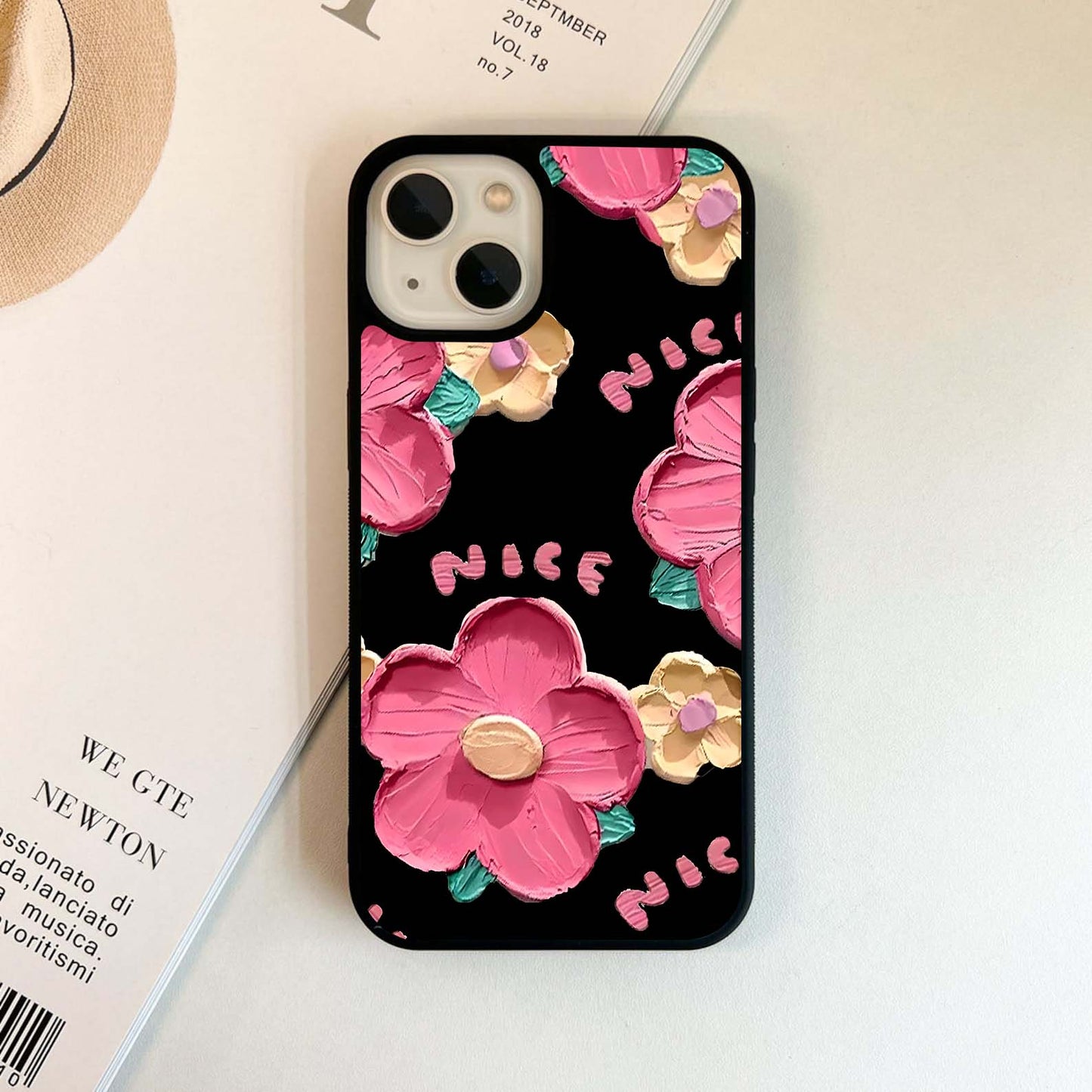 Textured Flower Pop Glass Case