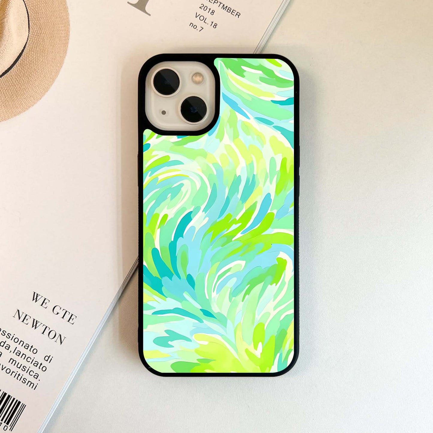 Green Mint Mirage Glass Case