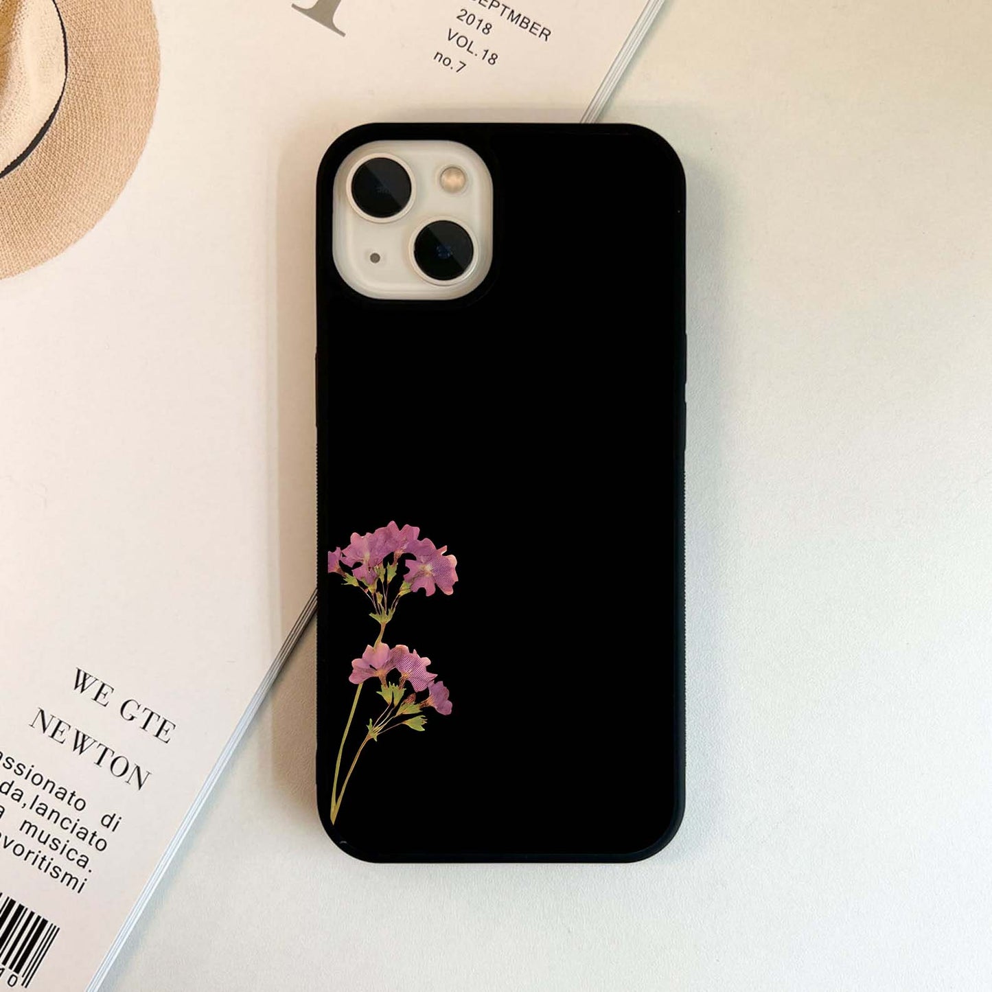 Riching Lavender Flower Glass Case