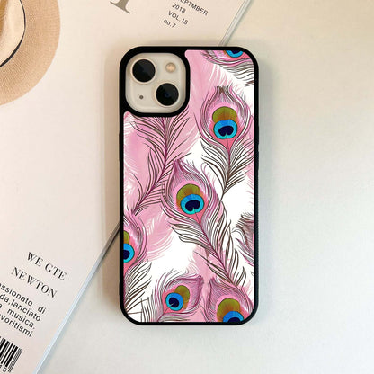 Peacock Feathers Floating Glass Case