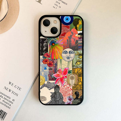 Cosmic Retro Vibe Glass Case