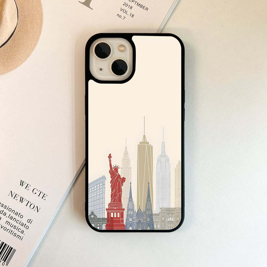 New York City skyline Glass Case