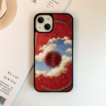 Red Velvet Sky Glass Case