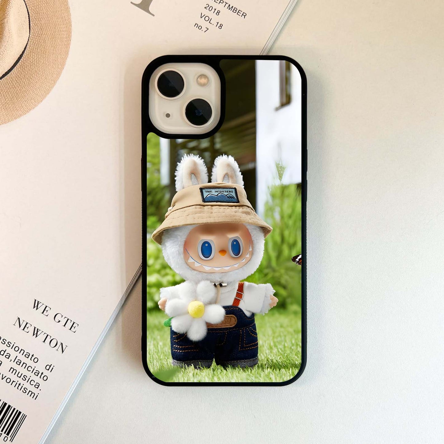 Hat Labubu Glass Case