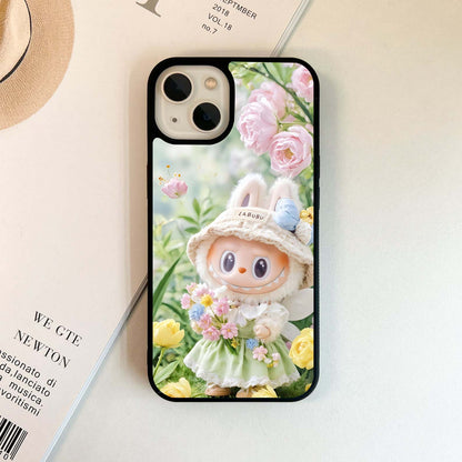 Cute Hat Labubu Glass Case
