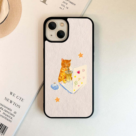 Cat Study Glass Case