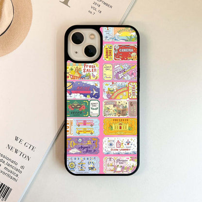 Stamp Pattern Glass Case