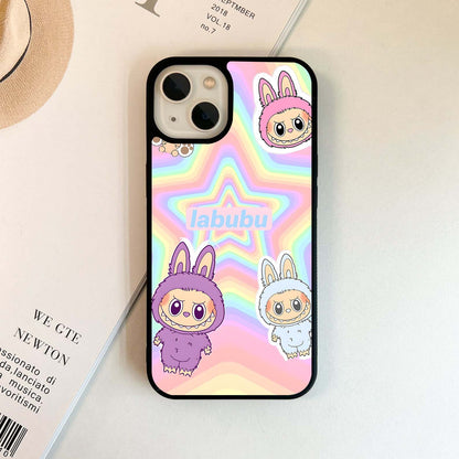 Colorfull Stary Labubu Glass Case