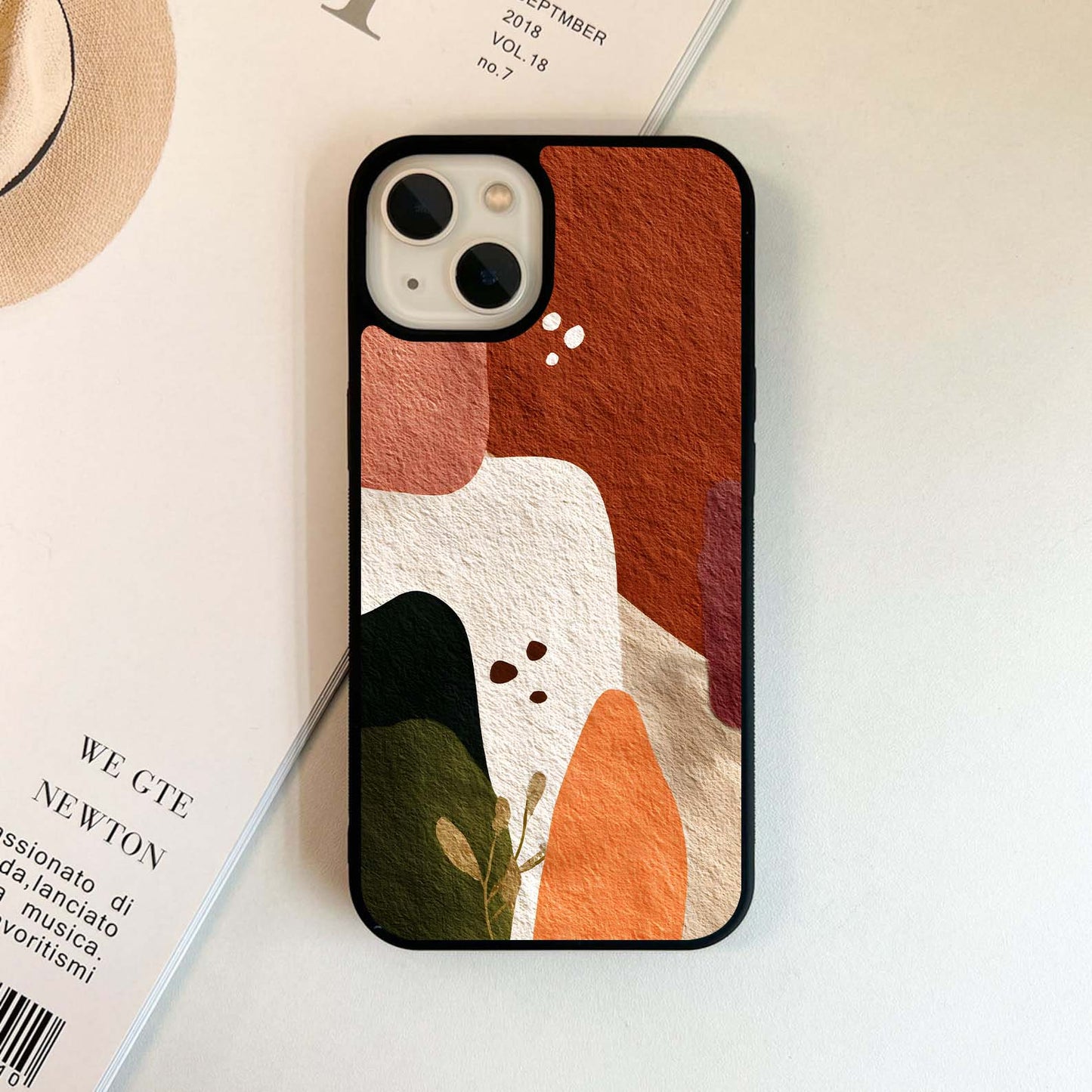 Earthy Abstract Art Glass Case