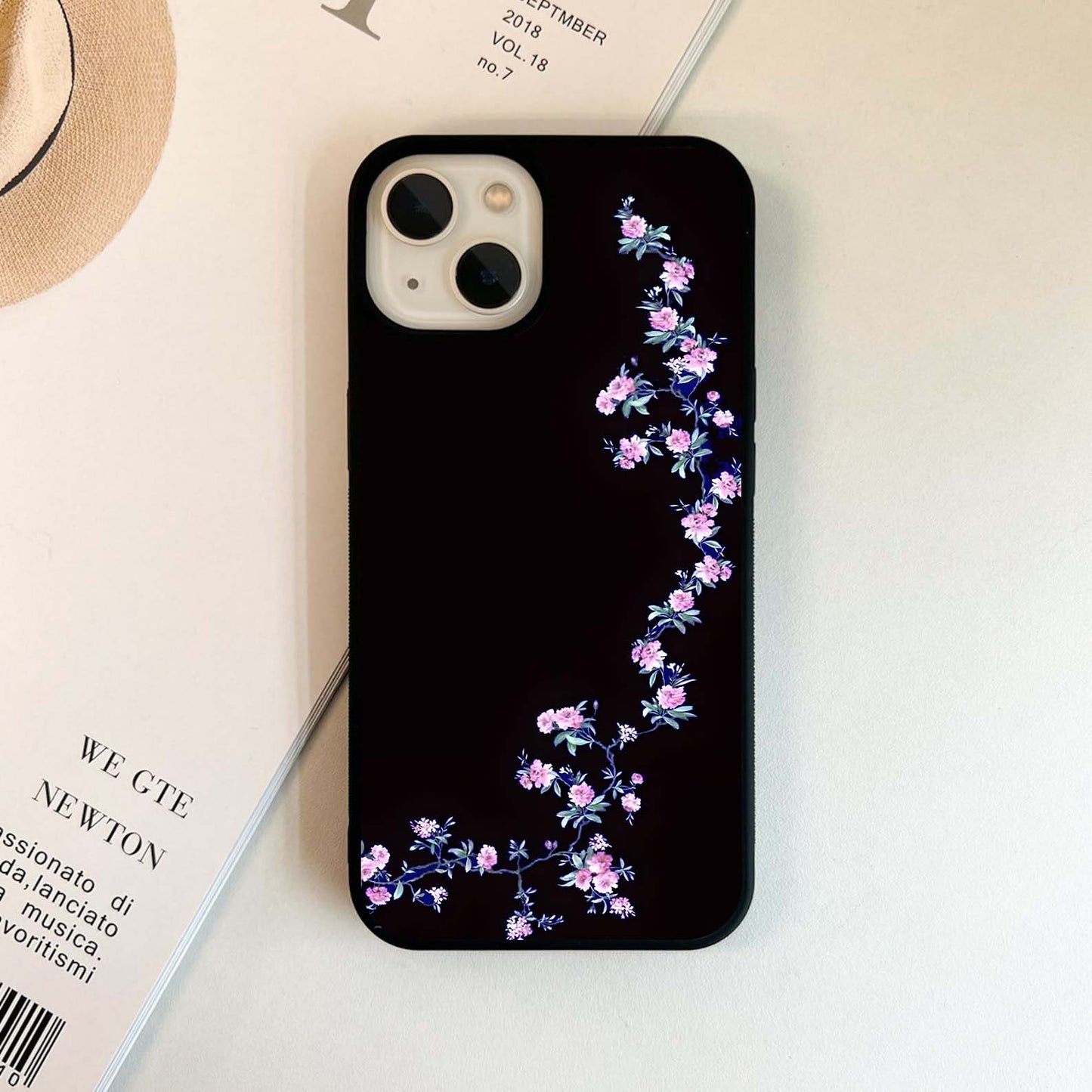 Pink Bloom Vine Glass Case