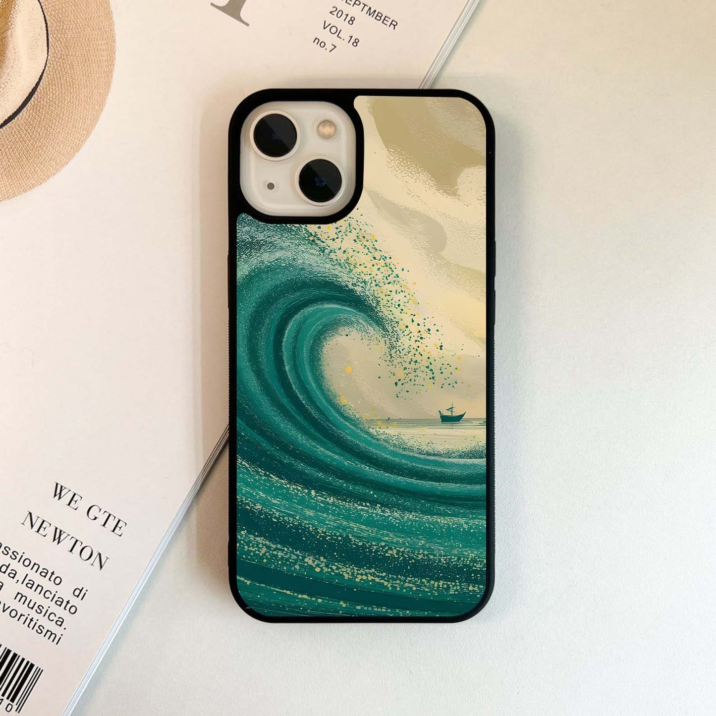 Emraled Pastel Wave Glass Case