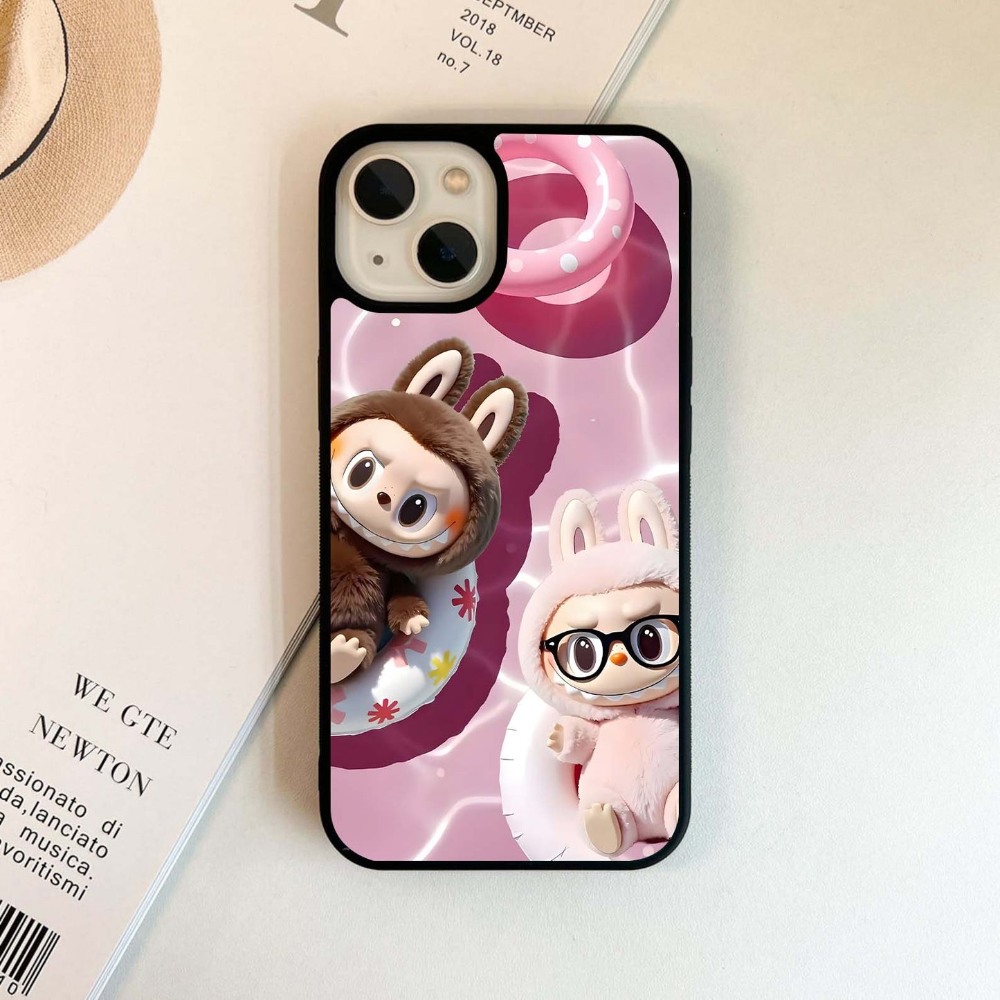 Swimming Labubu Glass Case