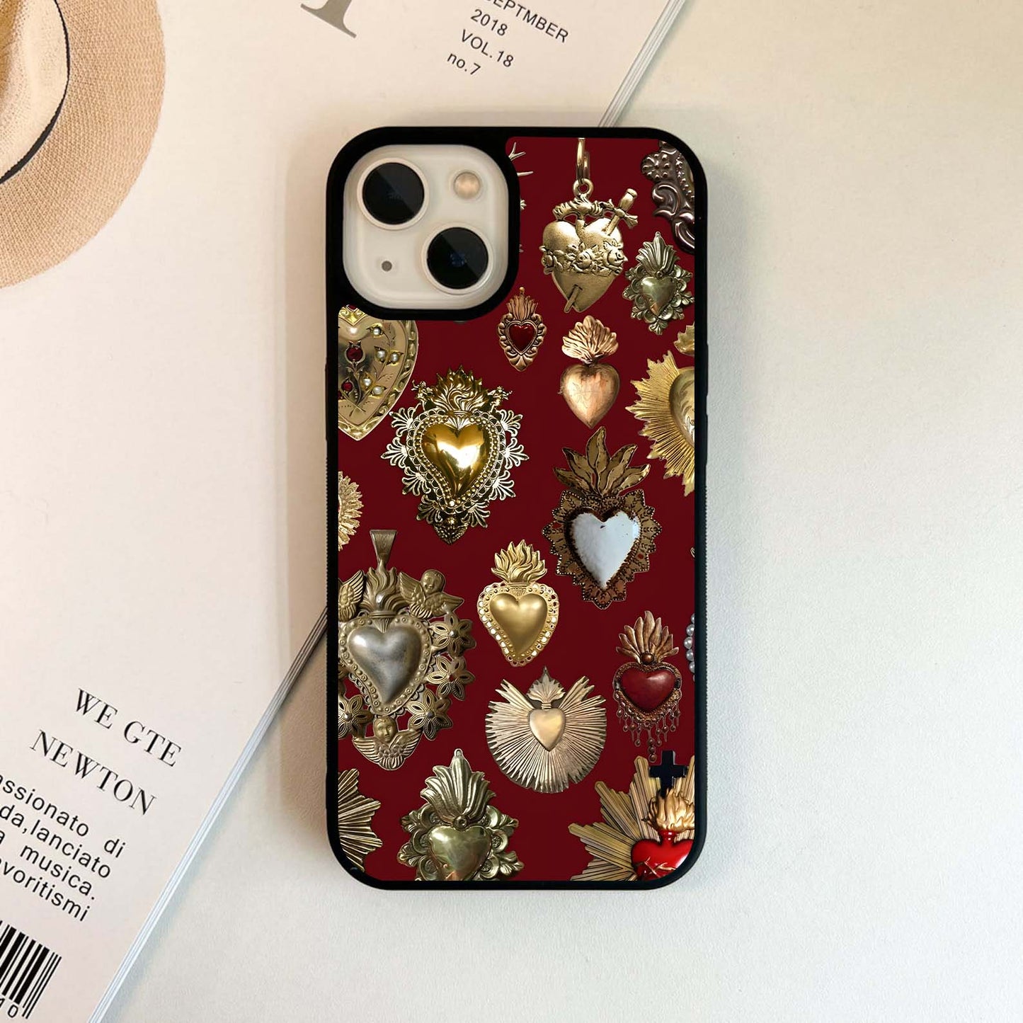 Crimson Sky Cranes Glass Case