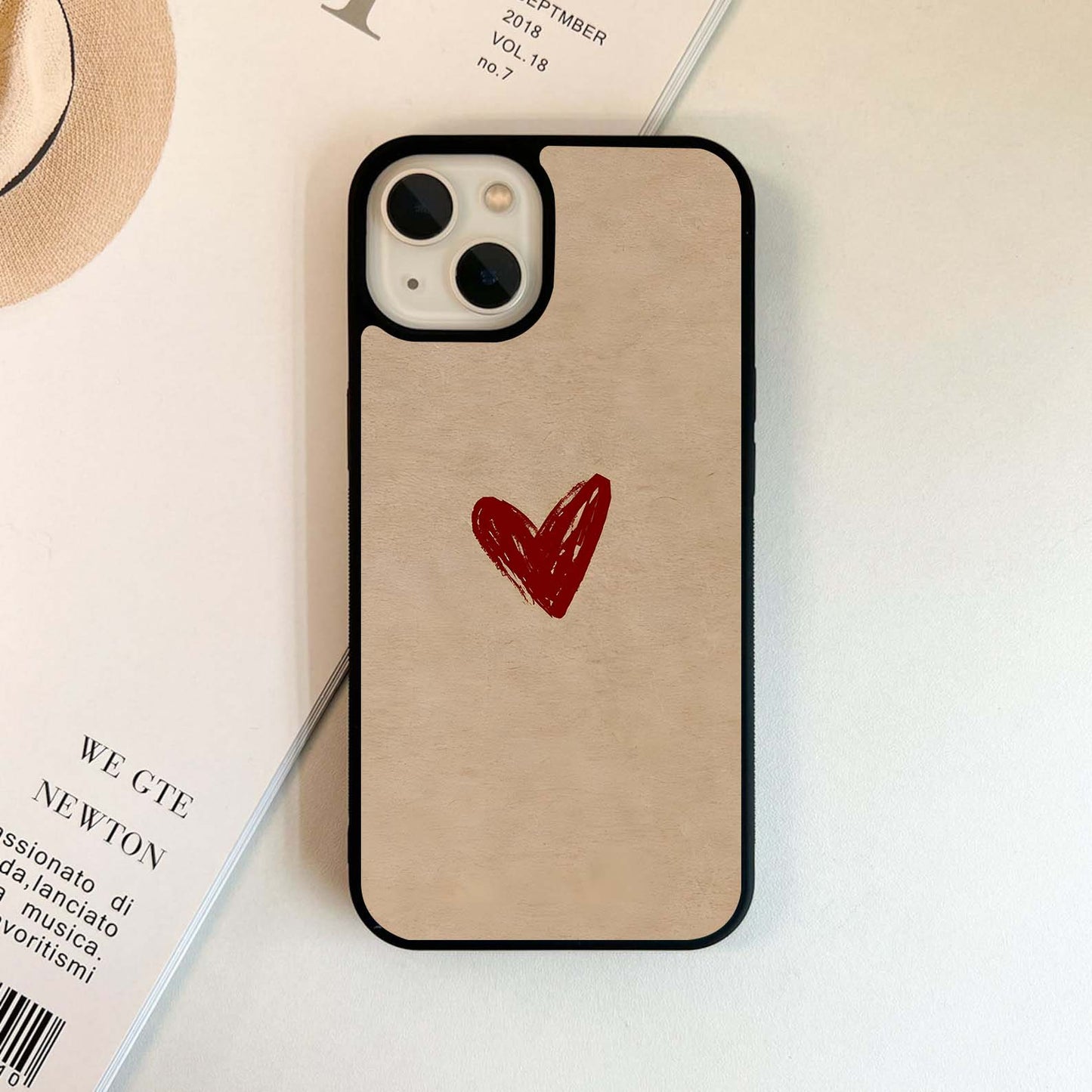 Simple Heart Statement Glass Case