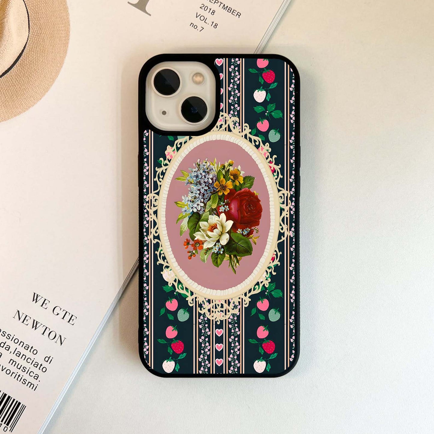 Floral Bloom Romance Glass Case