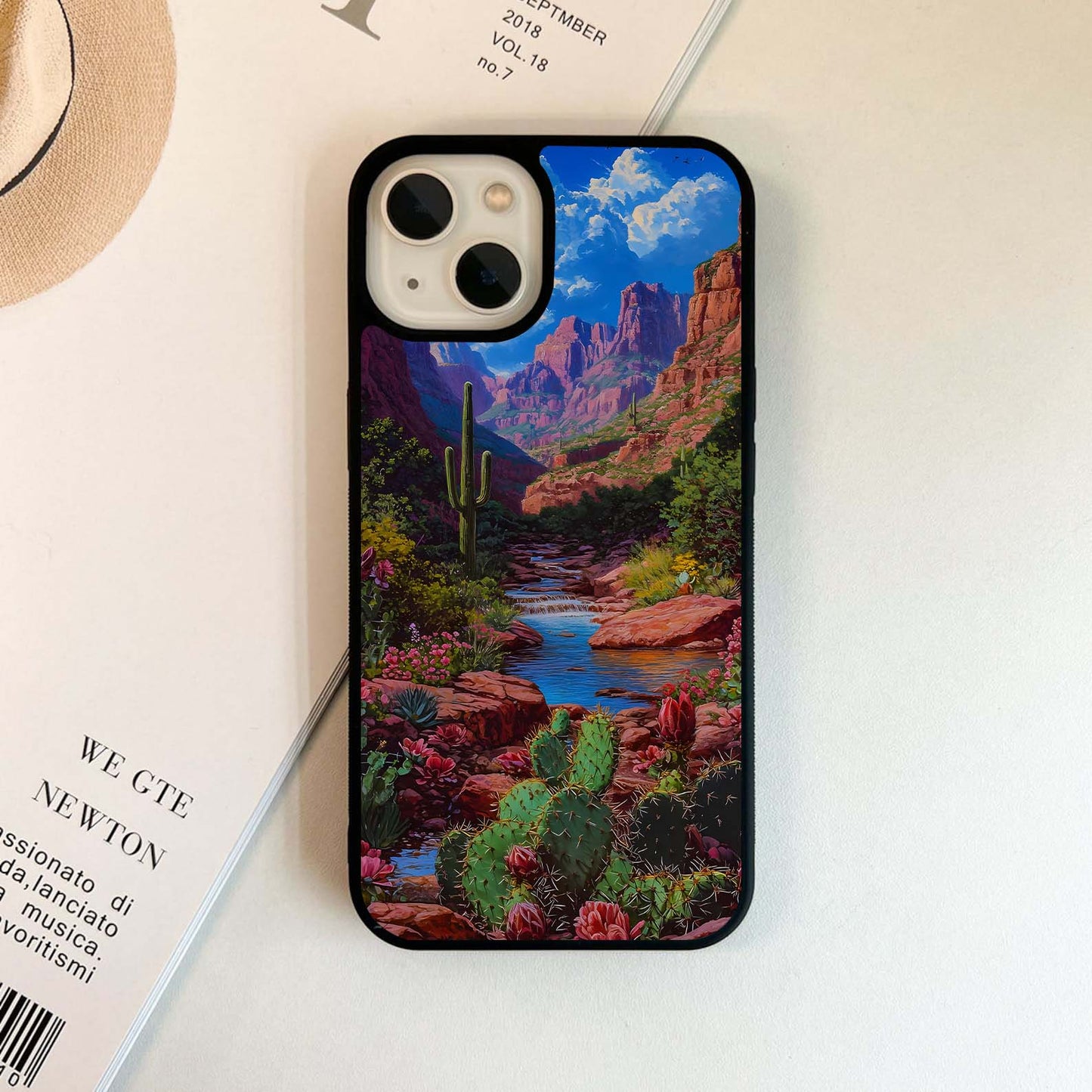 Cactus Desert Bloom Valley Glass Case