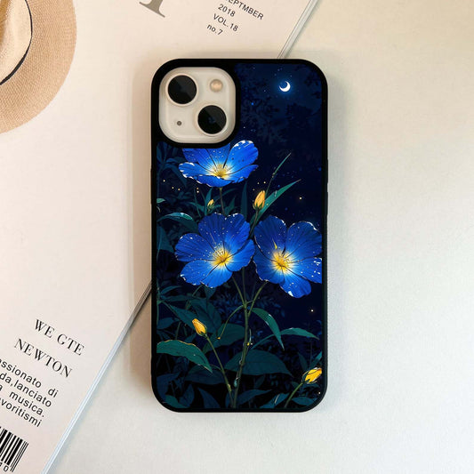 Floral Purple Night Glass Case