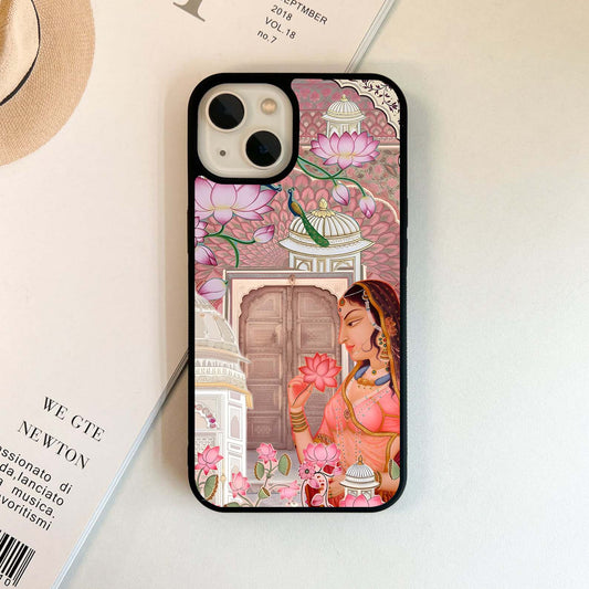 Royal Rajasthani Princess Glass Case