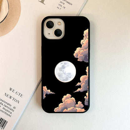 Bright Cloud Moon Glass Case