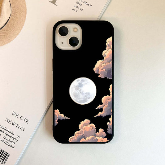 Bright Cloud Moon Glass Case