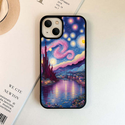 Cosmic Night Swirl Glass Glass Case